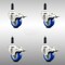 Service Caster 3 Inch 316SS Blue Poly Swivel 7/8 Inch Expanding Stem Caster Set Lock Brake SCC-SS316TTLEX20S314-PPUB-BLUE-78-4 - alternate 1
